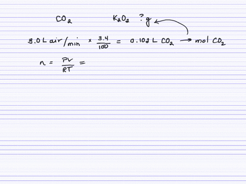 ⏩SOLVED:Potassium peroxide is used to absorb the CO2 produced by the ...