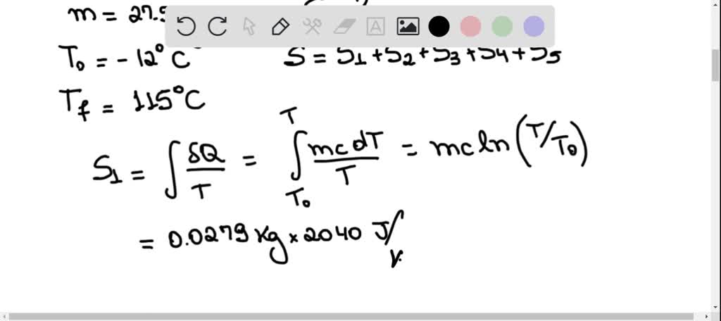 SOLVED:What change in entropy occurs when a 27.9 -g ice cube at -12^∘ C ...