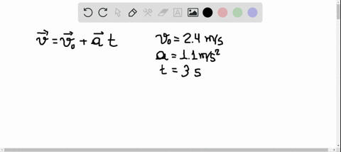 an-ice-skater-is-gliding-along-at-24-mathrmm-mathrms-when-she-undergoes-an-acceleration-of-magnitude