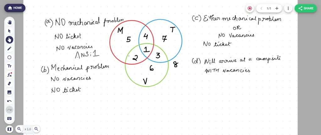 Referring To Exercise 2.19 And The Venn Diagram Of Figure 2.5, List The ...