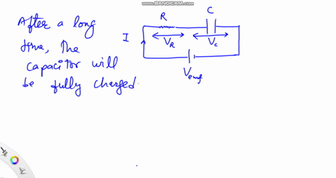 a-battery-a-resistor-and-a-capacitor-are-connected-in-series-in-an-rc-circuit-what-happens-to-the-cu