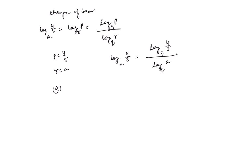 SOLVED:Rewrite the logarithm as a ratio of (a) common logarithms and (b ...