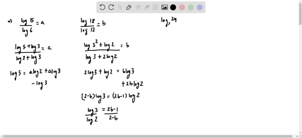 solved-if-a-log6-30-b-log15-24-then-prove-that-log12-60-2-a-b-2-a-1