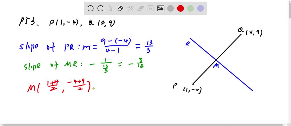 Solved The Perpendicular Bisector Of The Line Scement P Q Is The Line Which Is Perpendicular To