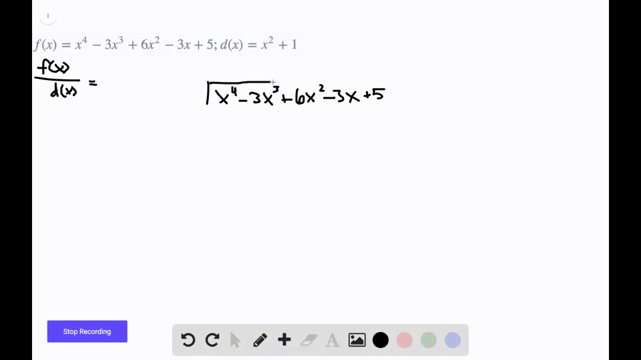 solved-in-exercises-1-6-divide-f-x-by-d-x-and-write-a-summary