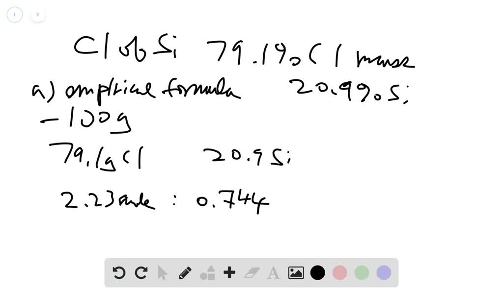 SOLVED:A chloride of silicon contains 79.1 mass