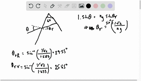white-light-propagating-in-air-is-incident-at-45circ-on-the-equilateral-prism-of-fig-3019-find-the-a