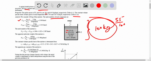 the-piston-cylinder-device-of-prob-13-93-is-filled-with-a-mixture-whose-mass-is-55-percent-nitrogen-