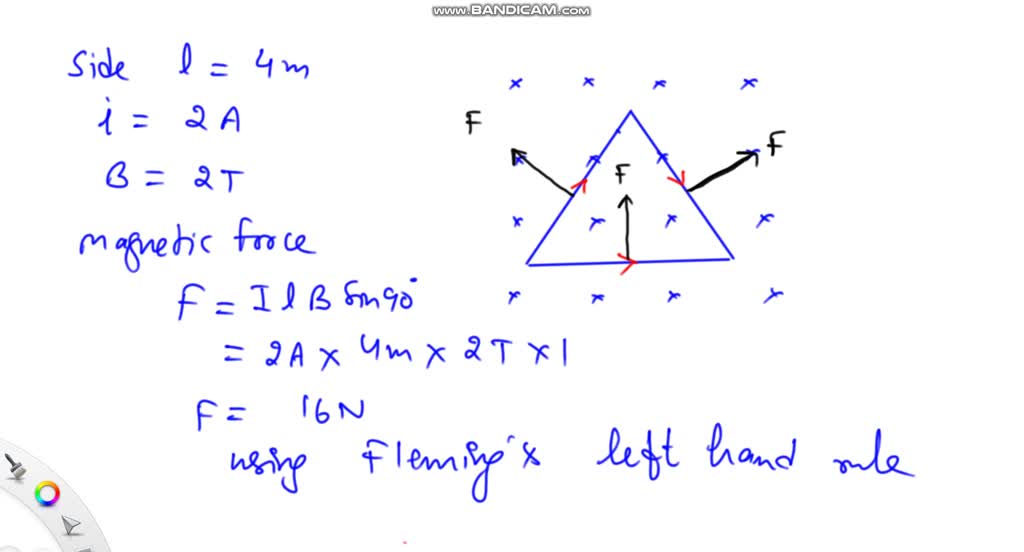 Solved Find Net Force On The Equilateral Loop Of Side 4 M Carrying A
