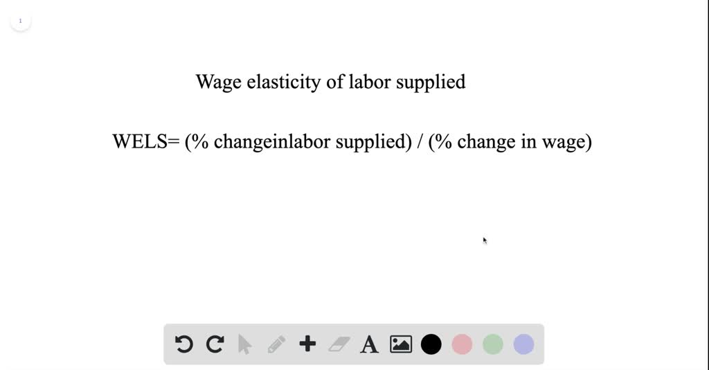 elasticity of labor supply formula