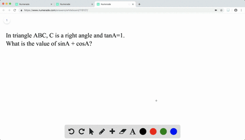 in-triangle-a-b-c-c-is-a-right-angle-and-tan-a1-what-is-the-value-of-sin-acos-a-beginarrayltext-a-fr