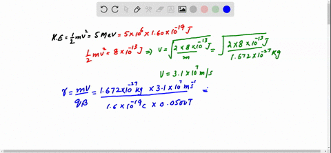 protons-having-a-kinetic-energy-of-500-mev-left1-mathrmev160-times-10-19-mathrmjright-are-moving-in-
