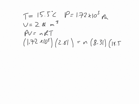 an-ideal-gas-at-155circ-mathrmc-and-a-pressure-of-172-times-105-pa-occupies-a-volume-of-281-mathrmm3