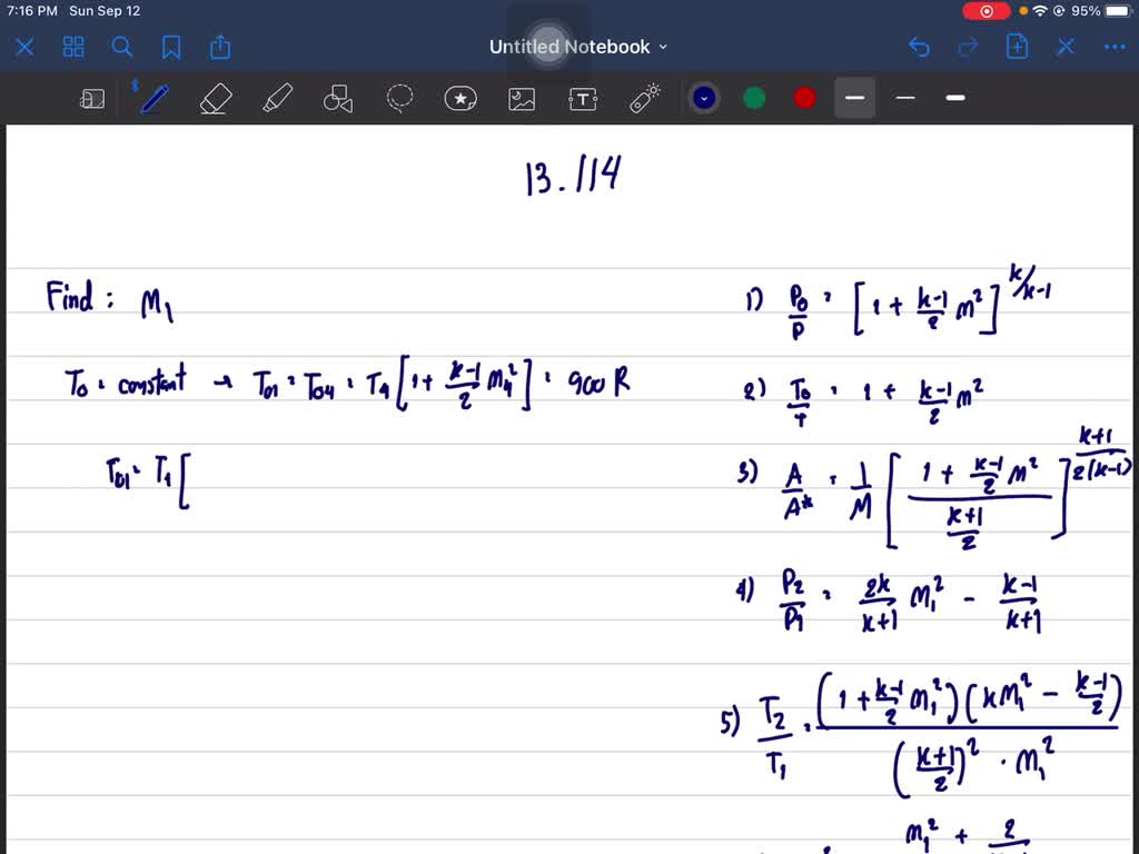 SOLVED:A normal shock stands in a section of insulated constant-area ...