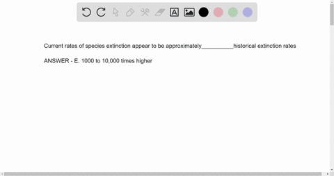 current-rates-of-species-extinction-appear-to-be-approximately-________-historical-rates-of-extincti