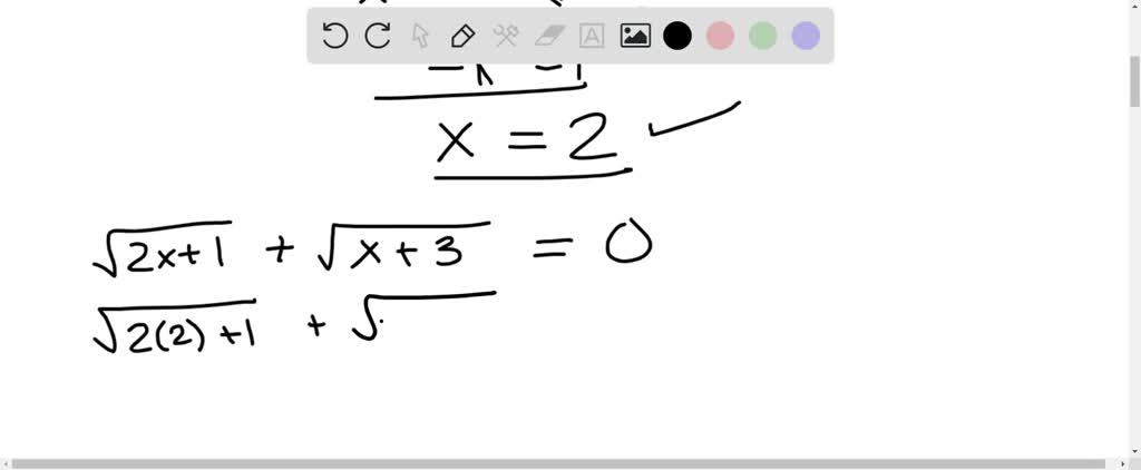 SOLVEDSolve each equation. \sqrt{2 x+1}+\sqrt{x+…