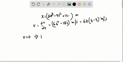 the-position-of-a-particle-is-given-by-the-function-x-left2-t3-9-t212right-mathrmm-where-t-is-in-mat