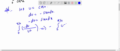 text-solve-each-of-the-definite-integrals-int_0pi-4-fracsin-xcos-2-x-d-x