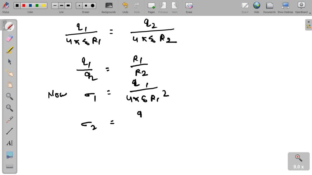 SOLVED:Two Spheres Of Radii R1 And R2 Joined By A Fine Wire Are Raised ...