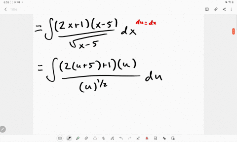 use-a-substitution-to-evaluate-the-given-integral-int2-x1-sqrtx-5-d-x