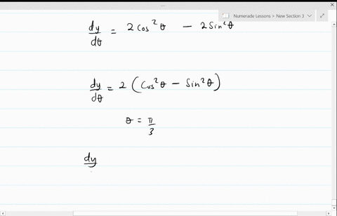 Solved Find The Slope Of The Tangent Line To The Given Polar Curve At The Point Specified By The Value Of Theta R 2 Cos Theta Quad Theta Pi 3