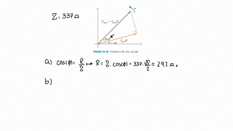 figure-24-38-shows-the-phasor-diagram-for-an-r-l-c-circuit-in-which-the-impedance-is-337-omega-a-wha