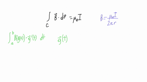experiments-show-that-a-steady-current-i-in-a-long-wire-produces-a-magnetic-field-mathbfb-that-is-4