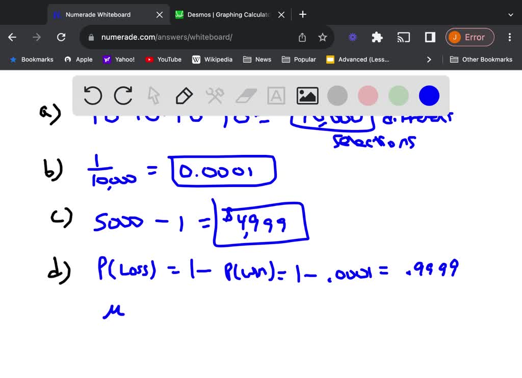 SOLVEDThe Ohio lottery has a game called Pick 4 where a player pays 1