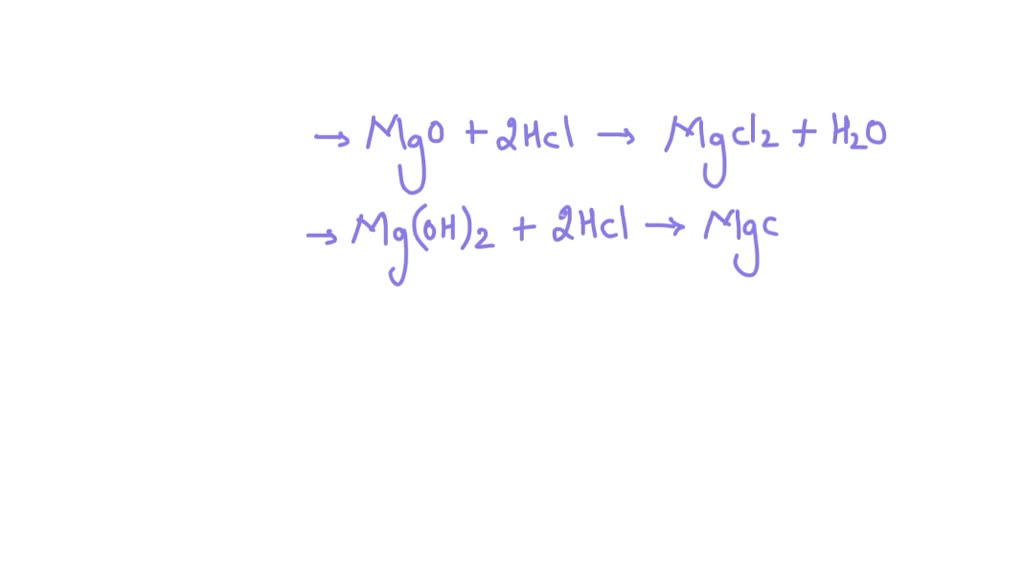 SOLVED:Some of the substances commonly used in stomach antacids are MgO ...