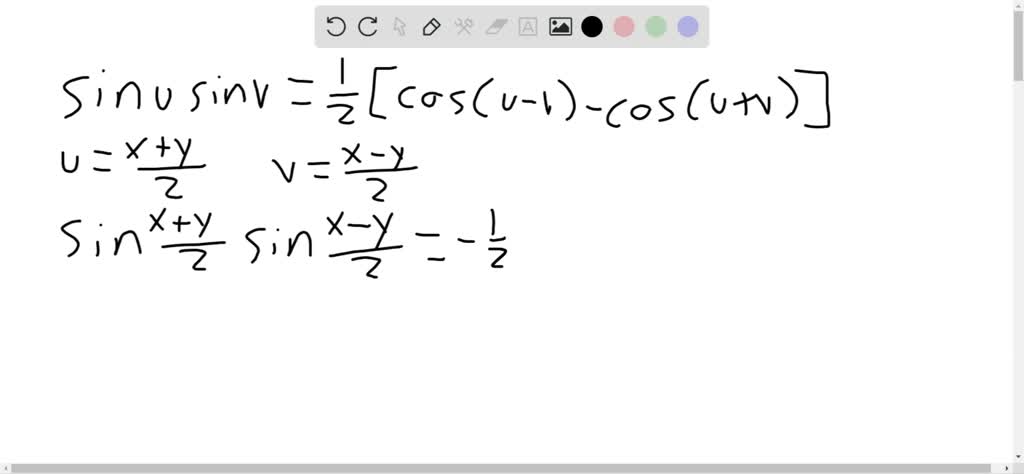 SOLVED:Explain how you can transform the product-sum identity sinu sinv ...