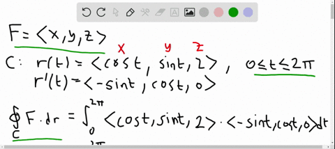 line-integrals-of-vector-fields-on-closed-curves-evaluate-oint_c-mathbff-cdot-d-mathbfr-for-the-fo-5