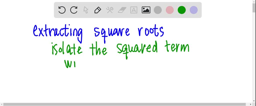 SOLVED:Explain in your own words how to solve by extracting the roots.