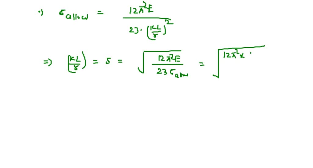 SOLVED:Determine the largest length of a W 8 ×31 structural A 992 steel ...