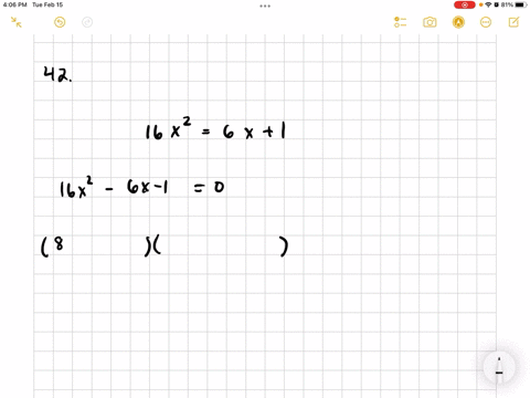 solve-each-equation-check-the-solutions-4-xsqrt6-x1