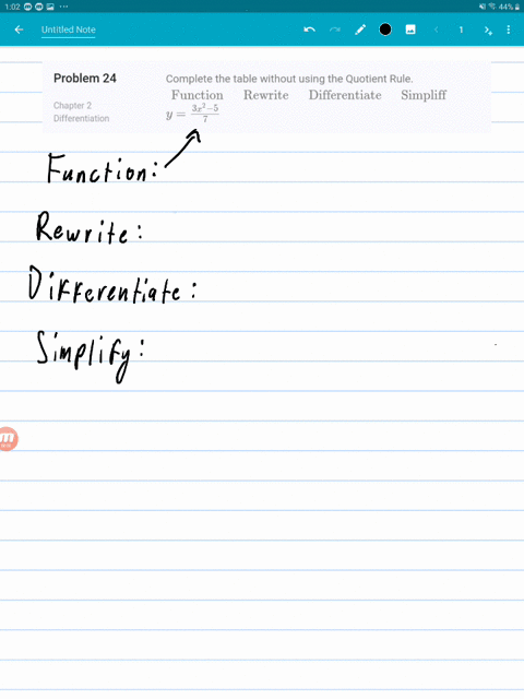 complete-the-table-without-using-the-quotient-rule-beginarraylllltext-function-text-rewrite-text-d-5