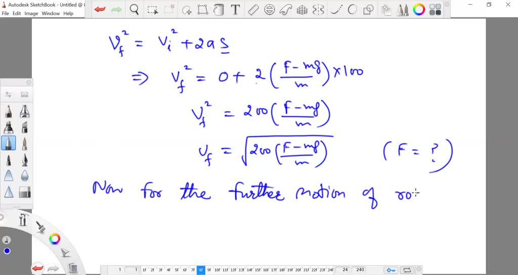 On a test flight a rocket with mass 400 kg blasts off from the surface