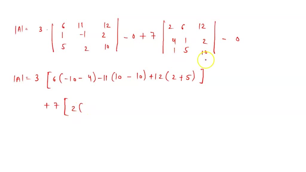 Solvedexpand The Matrix By Row Or Column To Calculate The Determinant Matrix A In Exercise 10 5331