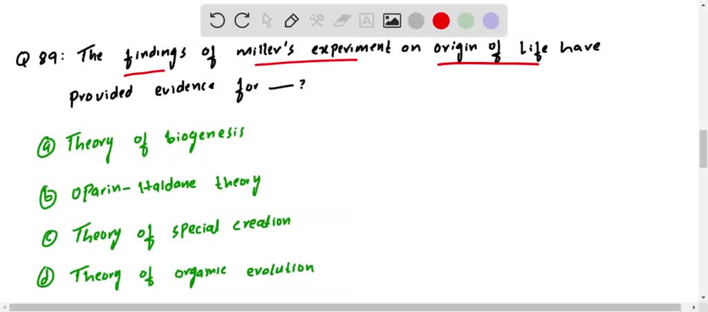 miller's experiment provided evidence that