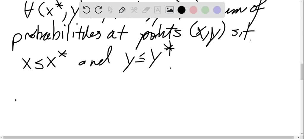 Solved Let X And Y Be Two Real Valued Random Variables The Function F X Y A Prob X A X Y A Y Is Called The Joint Distribution Of X And Y A In