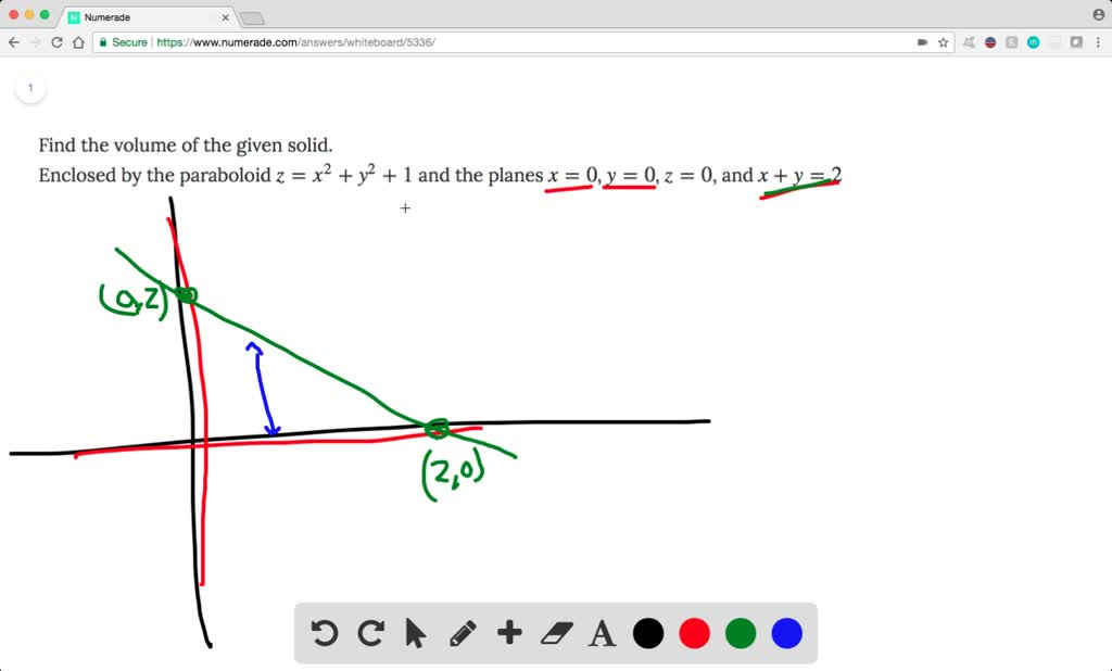 Solved Find The Volume Of The Given Solid Enclos