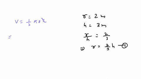 a-conical-tank-as-in-example-2-has-height-3-mathrmm-and-radius-2-mathrmm-at-the-base-water-flows-in