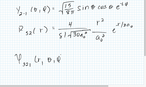 write-down-the-wave-function-for-the-hydrogen-atom-when-the-electrons-quantum-numbers-are-n3-ell4-an