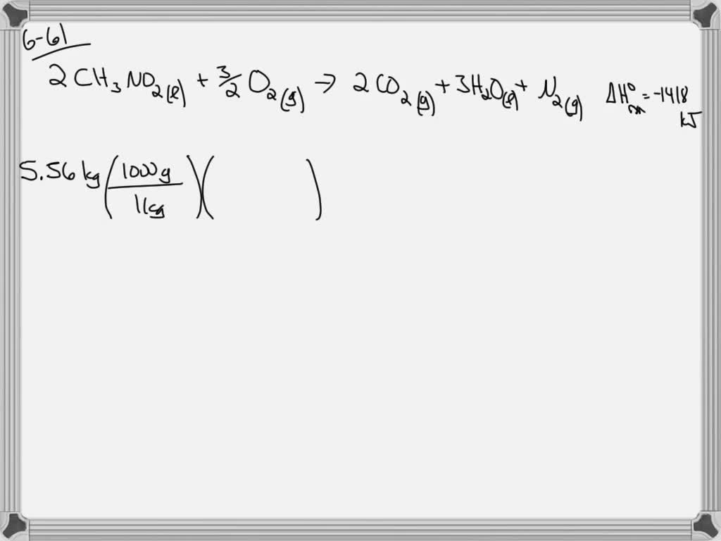 SOLVED:Nitromethane (CH3 NO2) burns in air to produce significant ...