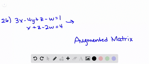 write-the-augmented-matrix-corresponding-to-the-system-of-equations-beginarrayr3-x-4-yz-w1-xz-2-w4en