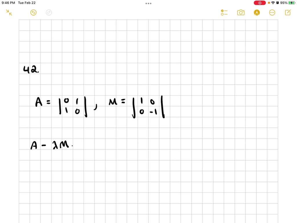 If the symmetric matrices K and M are not positive definite, K U=λM U ...