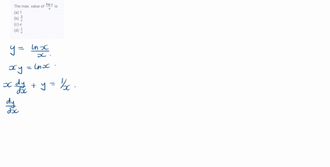 the-max-value-of-fraclog-xx-is-a-1-b-frac2e-c-e-d-frac1e