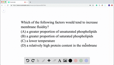 which-of-the-following-factors-would-tend-to-increase-membrane-fluidity-beginequationbeginarrayltext