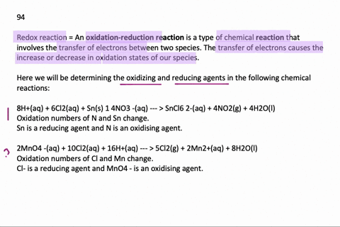 identify-the-oxidizing-and-reducing-agents-in-the-following-a-8-mathrmha-q6-mathrmcl-a-qmathrmsns4-m