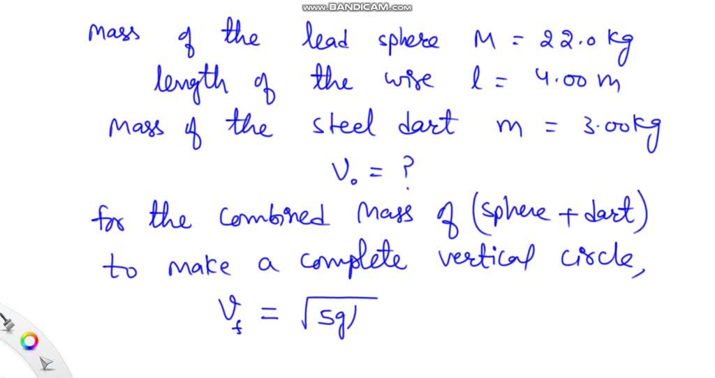 SOLVED:A 22.00 kg lead sphere is hanging from a hook by a thin wire 4. ...
