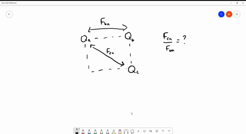 three-equal-charges-are-placed-on-three-corners-of-a-square-if-the-force-that-q_2-exerts-on-q_b-has-